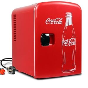 Coca-Cola Red Mini Fridge with White Trim